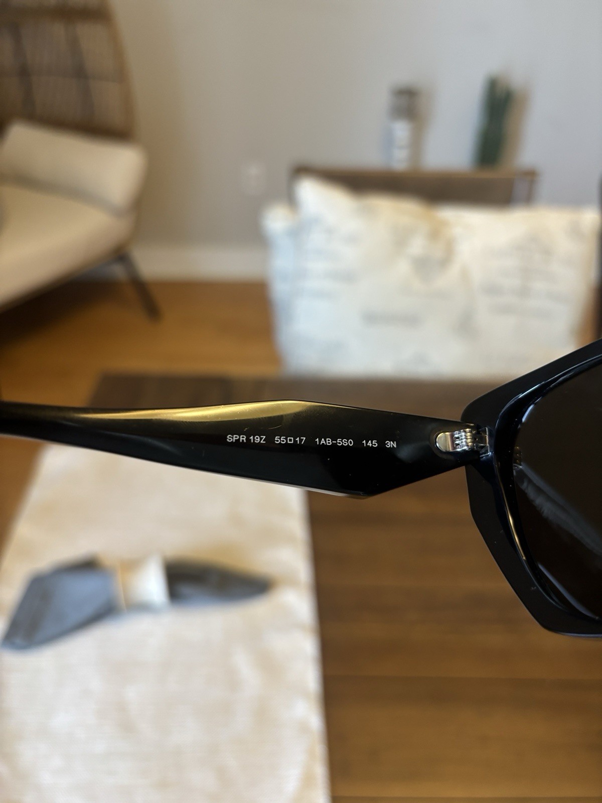 Prada Black 50 MM Small Rectangular Sunglasses - image 8