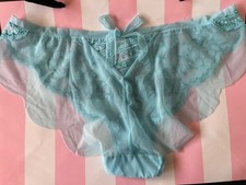 NWTOT VTG 2007 Victoria's Secret Angels, Blue Mesh/Lace Bikini Large Flaw 