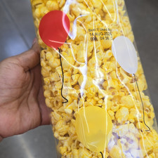 Popcorn Snack Mix in Clear Printed Bag, Best if Used By 14 AUG 2026