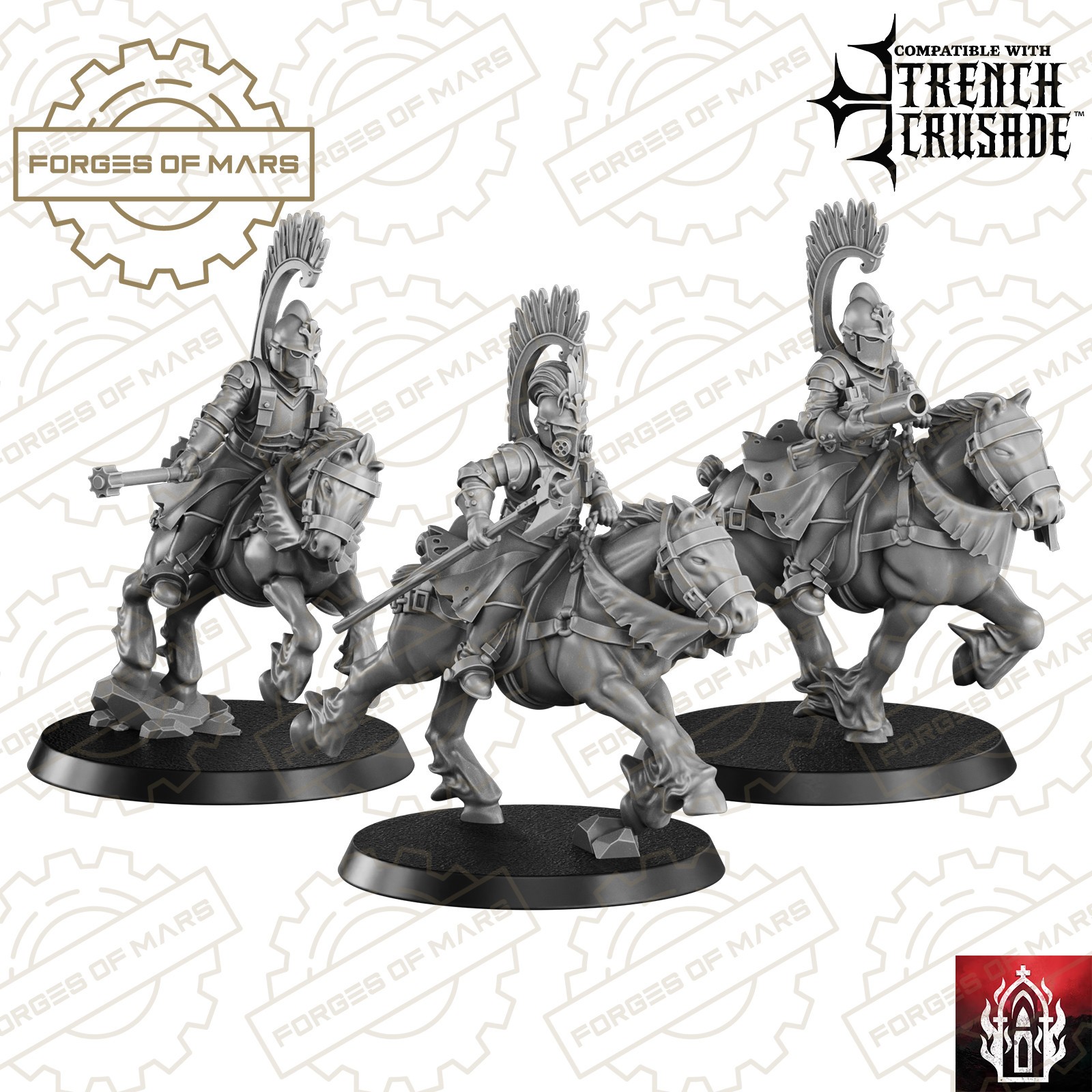 Figurines Crimson Hussars Winged Cavalry Trench Crusade compatibles cavalerie ailée 28mm
