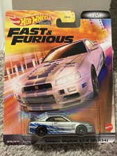 Hot Wheels Fast&Furious Nissan Skyline GT-R BNR34 Premium JDM #4/5 Real Riders 