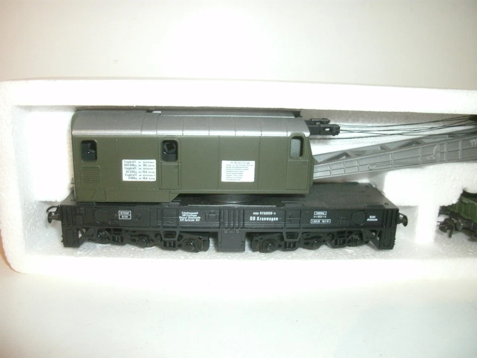 Roco H0 44316A sechsa.Kranwagen mit Schutzwagen, grün, Topzustand, OVP - Bild 2 von 3