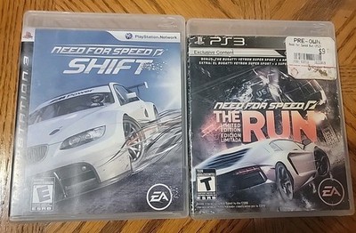 Need For Speed The Run & Need For Speed Shift Sony PlayStation 3 PS3 Complete