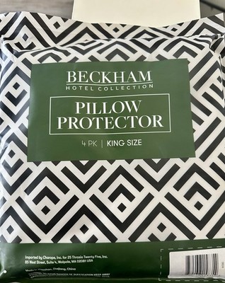 Beckham Hotel Collection King Size Pillow Protector 4 Pack with Zipper NEW