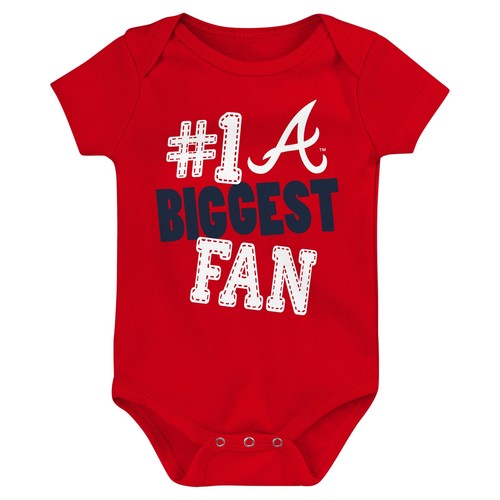 Newborn & Infant Atlanta Braves 3-Pack Fan Pennant Bodysuit Set - Picture 4 of 4