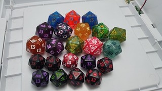 MTG Magic The Gathering D20 And Life Countdown Dice Lot of 22
