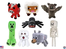 Creeper Plush,Baby Pig ，Baby Wolf，Spider,bat,Skeleton Shooter,sheepStuffed