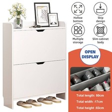 Shoe Storage Cabinet Shoe Rack Organizer with 2 Flip Door for Entryway