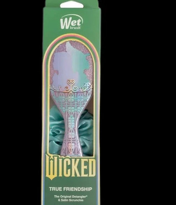 WICKED The Wet Brush TRUE FRIENDSHIP And Scrunchie GLINDA & ELPHABA NEW