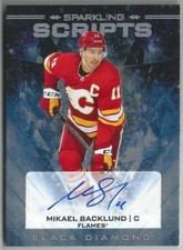 2024-25 Upper Deck Black Diamond Sparkling Scripts MIKAEL BACKLUND SS-MB UD Auto