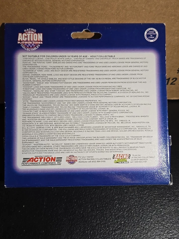 1995 Darrell Waltrip #17 Tide Action ARC 1:64 scale car - Image 4 of 4