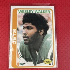 Topps 1978 #327 Wesley Walker New York Jets Rookie Base Set NFL Football Card. rookie card picture