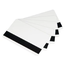 ID Zone Premium White Blank CR80 30 Mil PVC Cards with High Coercivity 