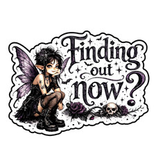 Gothic Fairy Sticker Decal 4in Waterproof with Purple Wings for Laptops More