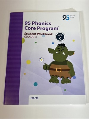 95 Percent Group 95 Phonics Core Program Student Workbook Grade 3 VOLUME C ONLY