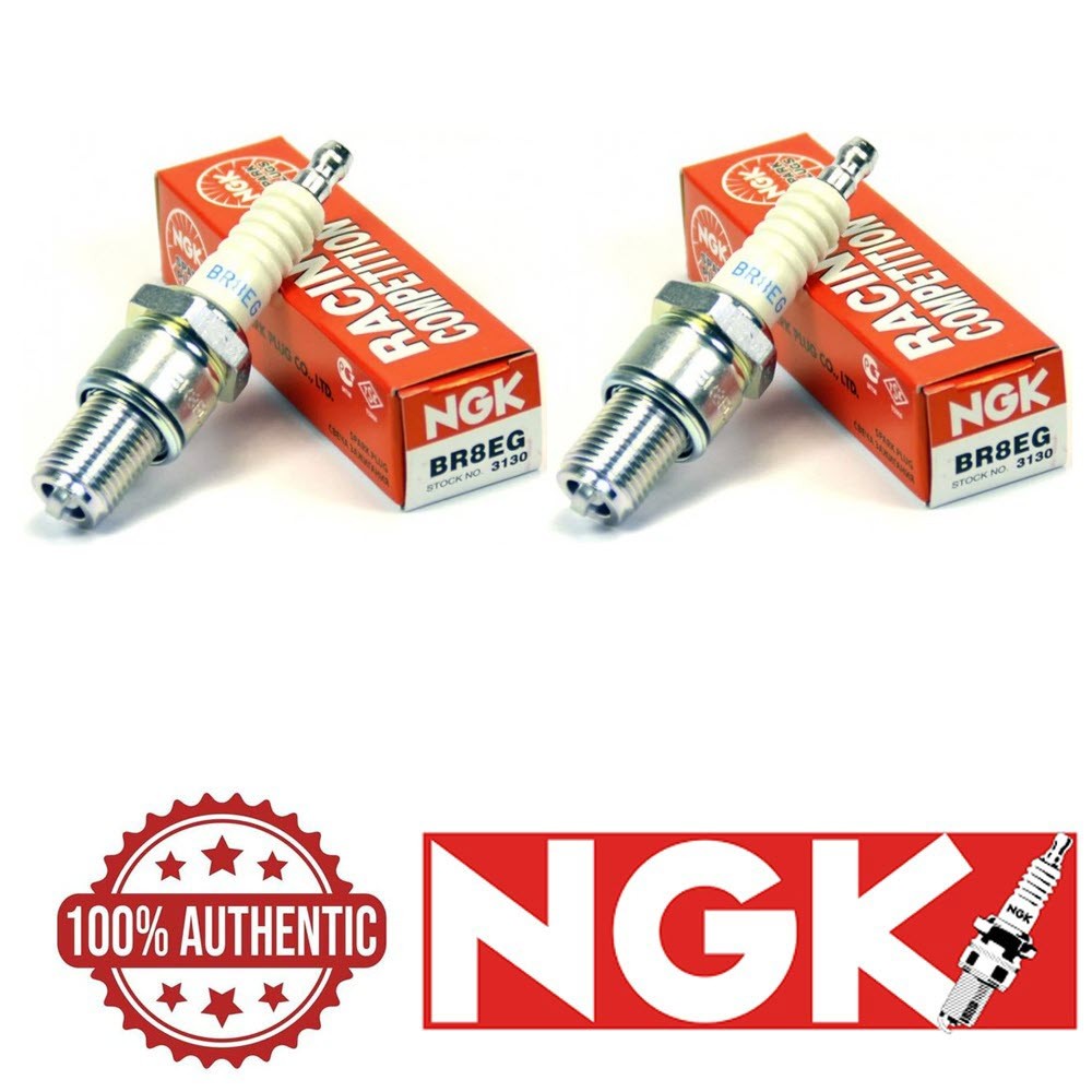 2 NGK BR8EG 3992 RACING Spark Plugs SOLID Terminal MX ATV 2-Strokes