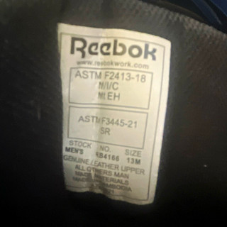 Reebok Work RB4166 Men's EH Safety Shoes Black/Blue Size 13M Medium