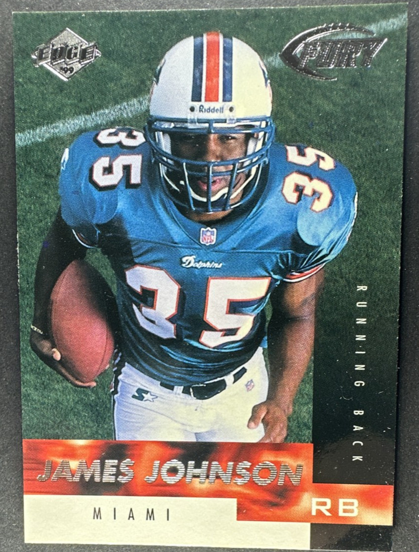 1999 Collector's Edge Fury #174 James Johnson - Miami Dolphins (RC)