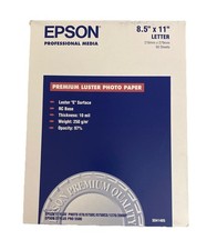 Older Epson Premium Luster Photo Paper Luster  E  8.5  x 11  50 Sheets S041405