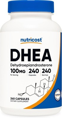 Nutricost DHEA 100mg, 240 Capsules - Gluten Free, Soy 240 Count (Pack of 1) 