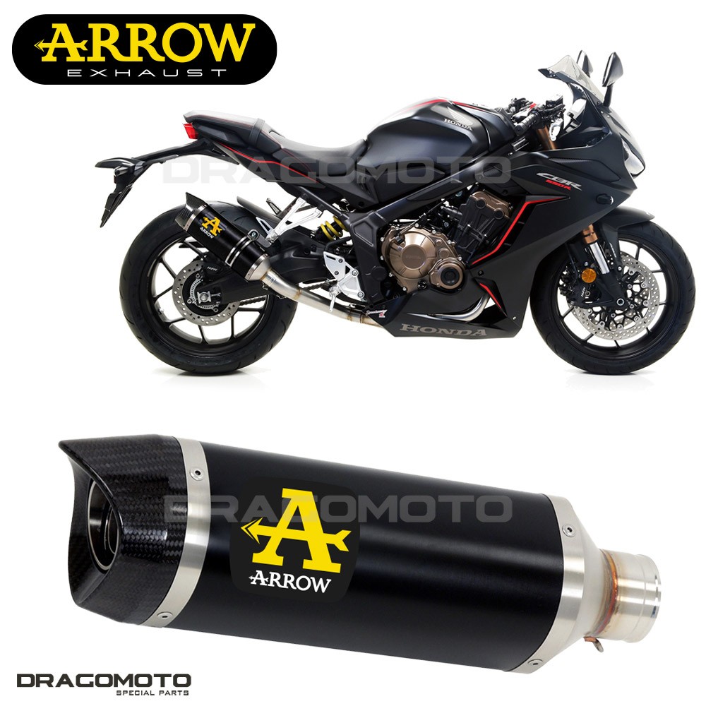 Pot d'échappement ARROW THUNDER en aluminium noir pour HONDA CBR 650 R