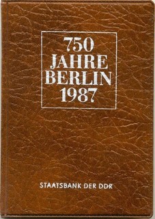 4 x 5 Mark DDR Münztasche 1987 750 Jahre Berlin