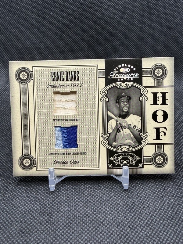 2005 Donruss Timeless Treasures Game Used Ernie Banks 1/5 #HOF-14