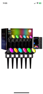 Outdoor Landscape Spotlights, WiFi Smart Landscape Lighting, RGBW Color Chang...