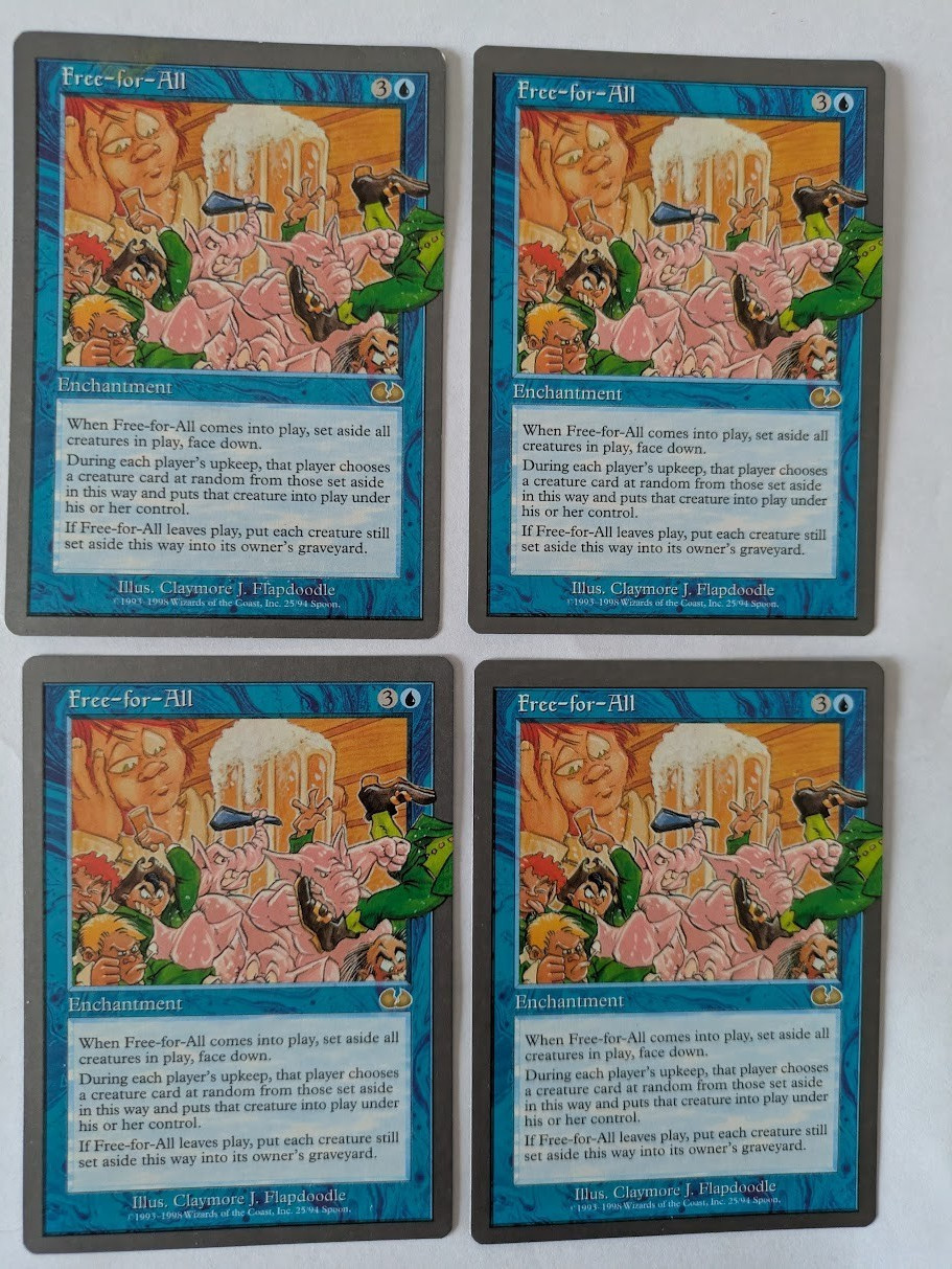 4 Free-for-All Unglued MTG NM Free shipping with tracking