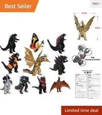 10 Piece Godzilla Action Figure Collection - Safe, Non-Toxic Toys for Ages 3