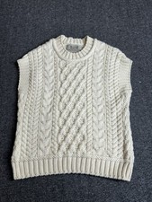Aran Sweater Market Women's 100 Wool Cable Knit Womens Small Made In Ireland