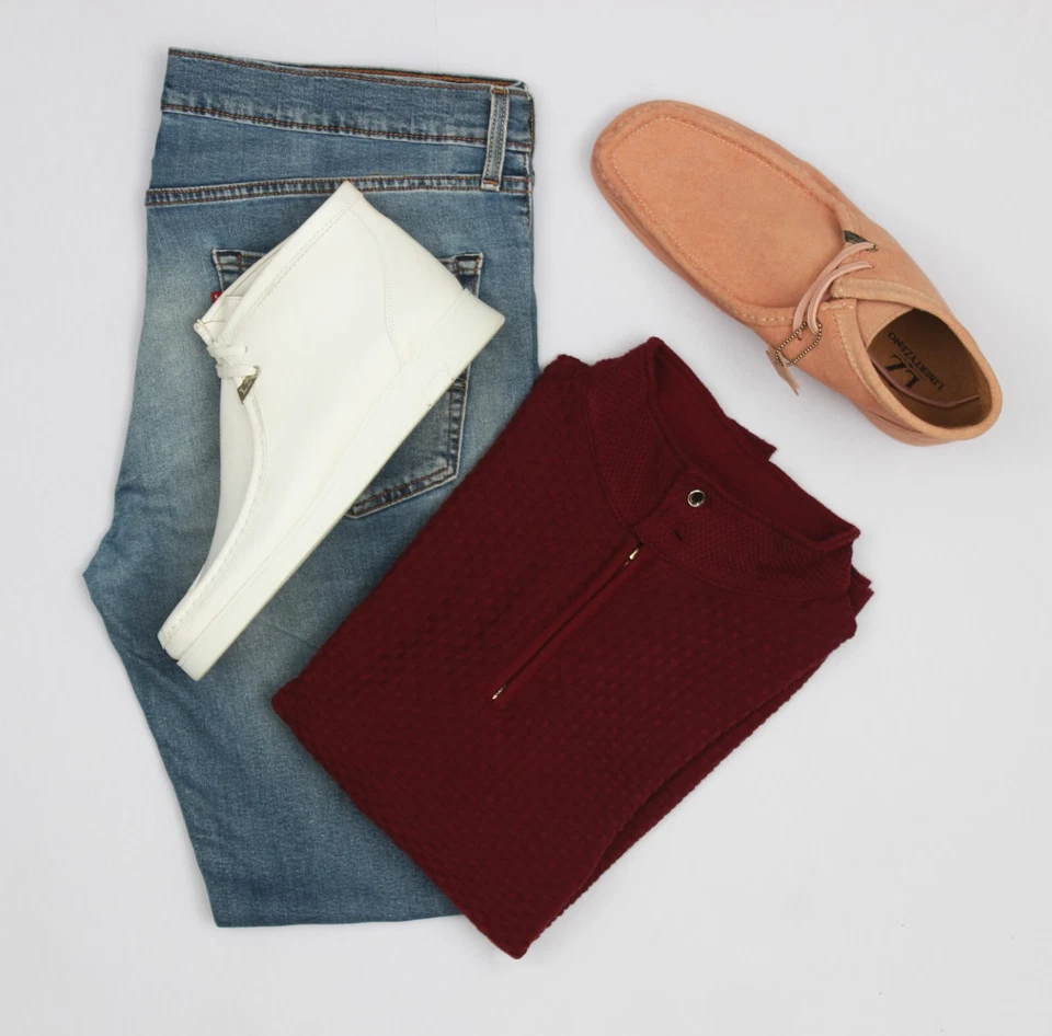 HAMARA JOE Mens Genuine Leather Moc toe Lace up Chukka Casual Boot - Image 3 of 4