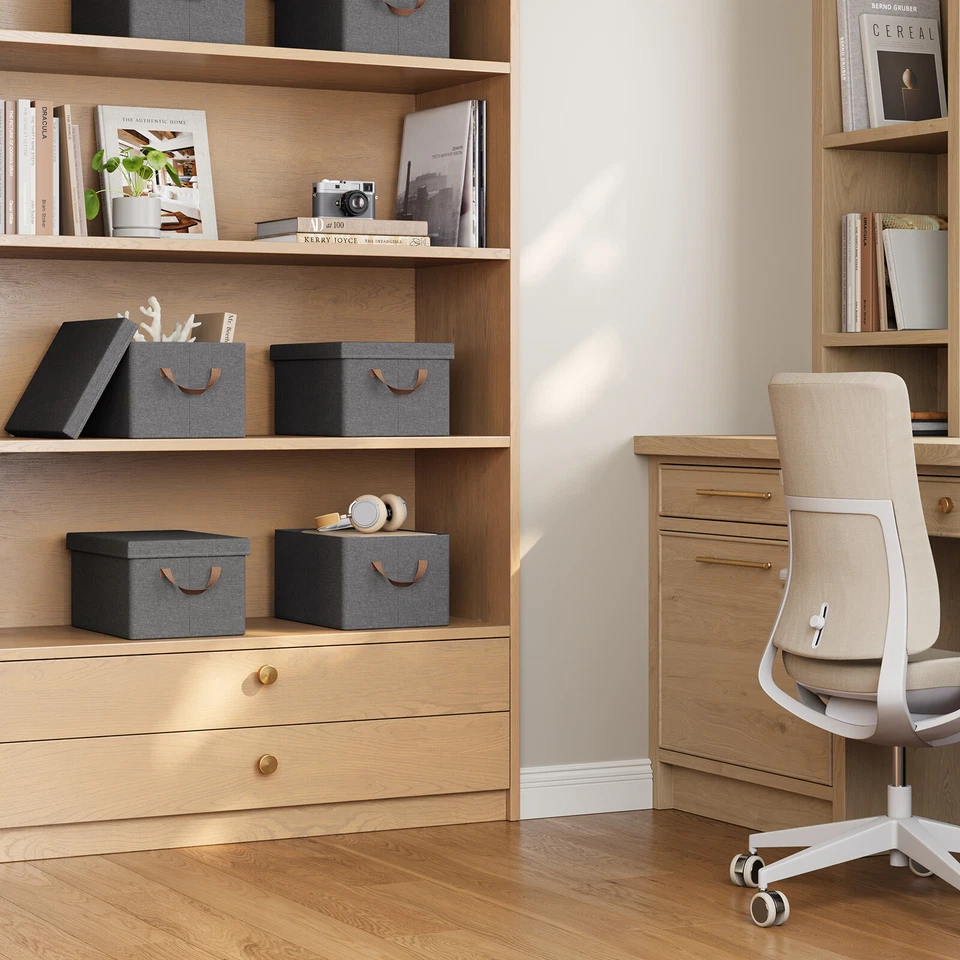 Aufbewahrungsbox mit Deckel 1/3/5er Set Stoff Faltbox Lagerbox Regalbox 20-51L - Bild 2 von 4