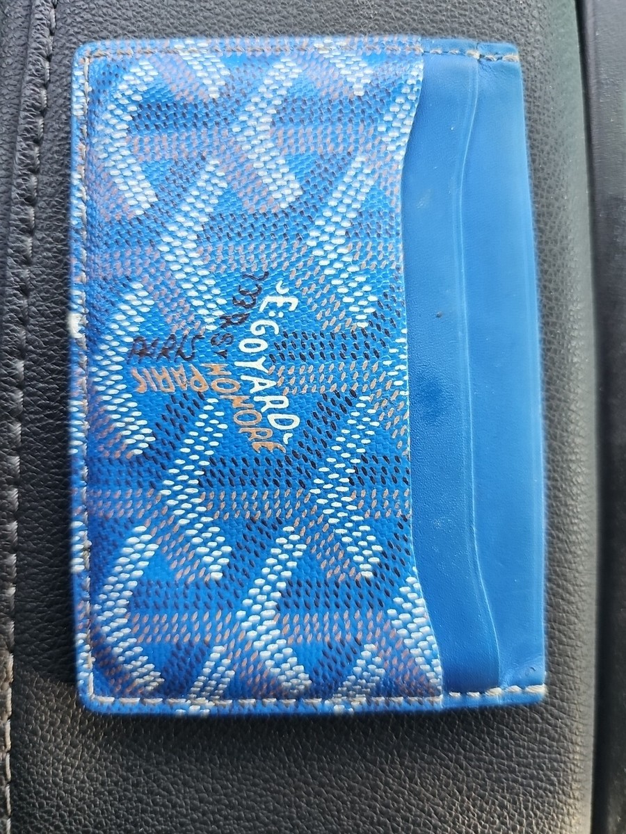 GOYARD Cardholder Coated Canvas Wallet Blue | eBay