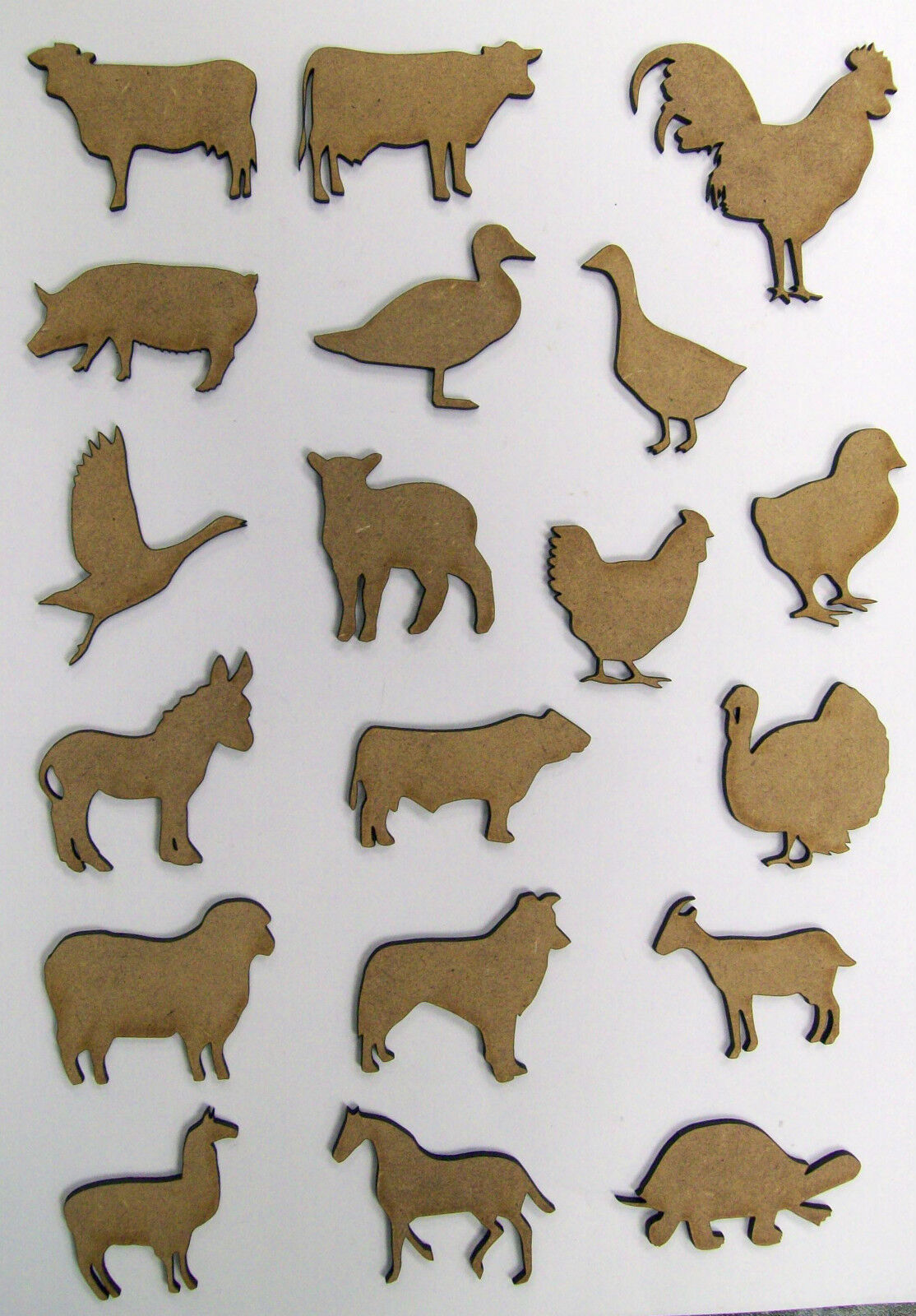 MDF Wooden Farm Animals laser cut out shapes, craft, decoration,  embellishment | eBay