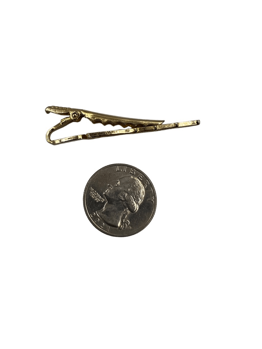 Vintage Gold Tone Fly Fishing Pole Rod Tie Bar Clip Tack Mens Jewelry | eBay