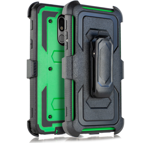 LG Stylo 5 Protective Heavy Duty Shockproof Kickstand+Built in Screen+Belt Clip - Picture 23 of 36