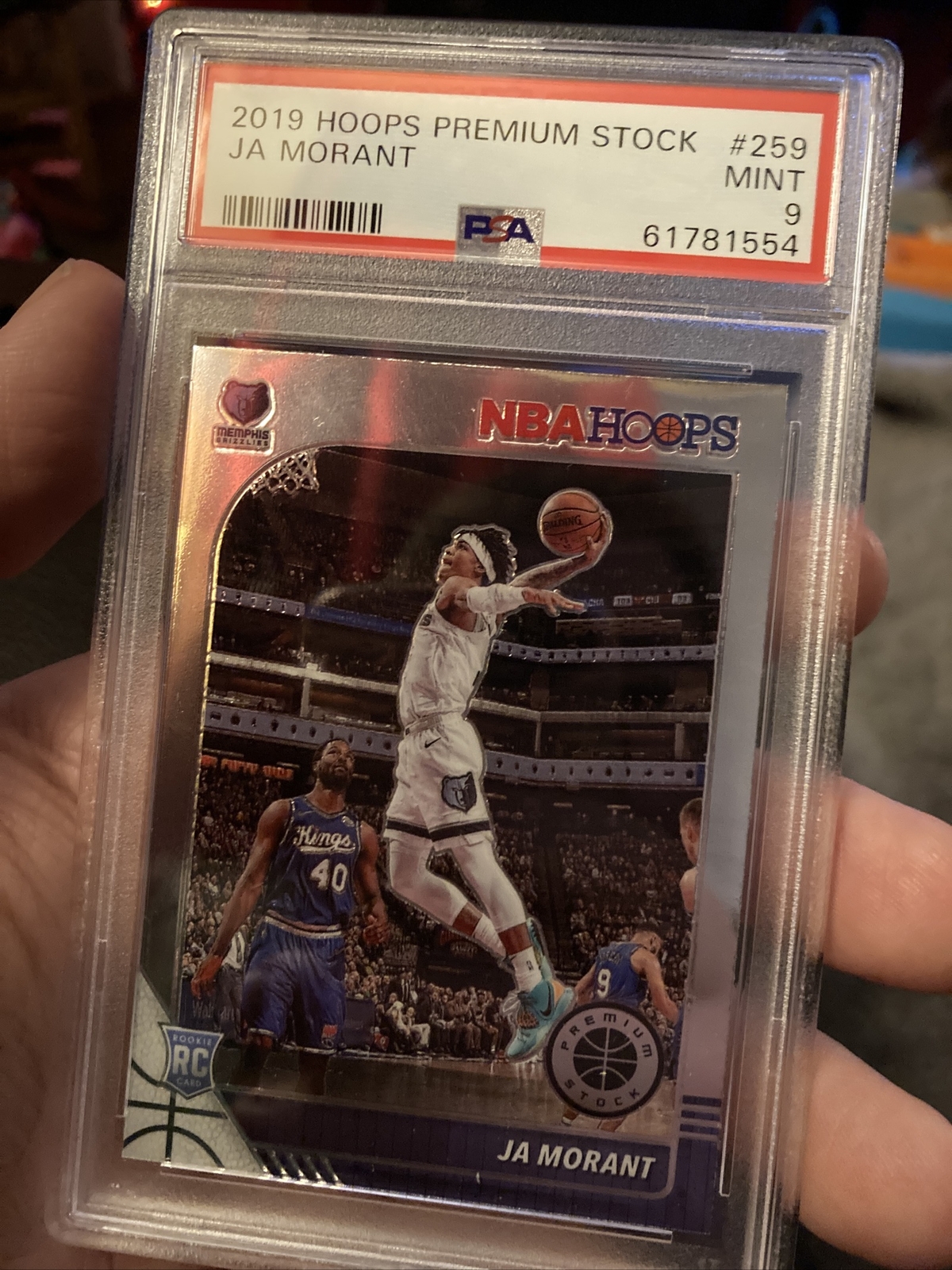 2019-20 Panini Hoops Premium Stock #259 Ja Morant Rookie RC PSA 9 MINT