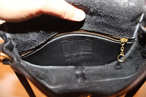 COACH Watson Black Leather Crossbody Saddlebag Shoulder Bag #9981 USA Vintage - Picture 12 of 13