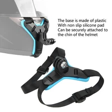 Helmet Chin Mount Adjustable Strap Prevent Slip Motorcycle Helmet Camera Bracket