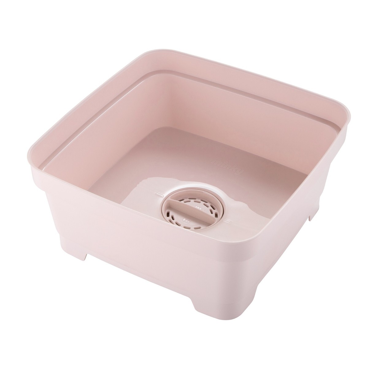 Minky Washing Up Bowl with Plug Strainer (Dusty Pink)