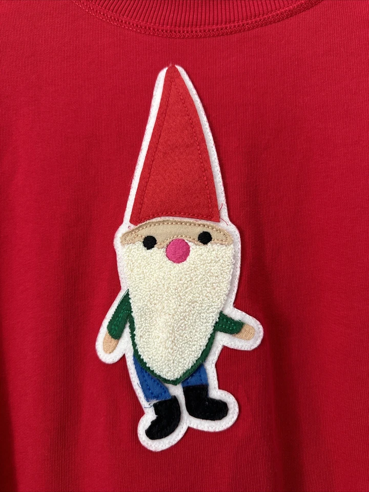 Hanna Andersson Sweater Extra Large Red Christmas Gnome Longsleeve Knit Holiday - Image 4 of 4