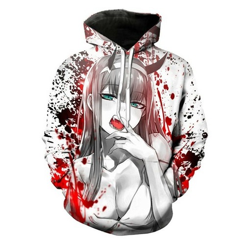 Querida en el franxx cero dos Hentai Anime Chaqueta Suéter Con Capucha  Sudadera | eBay
