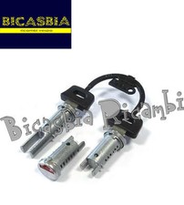 6075 - KIT SERRATURE STERZO AVVIAMENTO VESPA 50 125 PK N V FL FL2 HP - BICASBIA