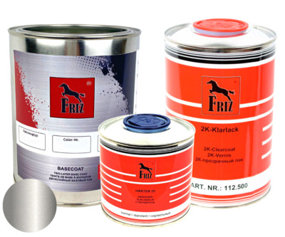 FRIZ 2,5L Set Basislack Spritzfertig für Fiat 647 + Klarlack & Härter