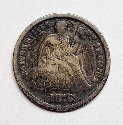 1876-CC Seated Dime   Original VG (Doubled Die Obverse)