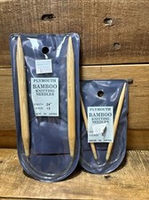 Pair Plymouth Bamboo Circular Knitting Needle US Size 13 24" and 8 16" NEW