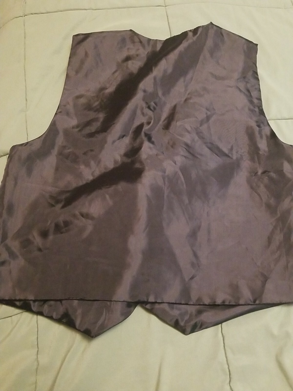 Boys Dress Vest Black Pinstriped Yellow In Pocket Silk Back Button