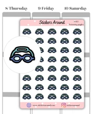 Swimming Goggles Icon Planner Sticker, Sports Sticker for Calendar & Journal