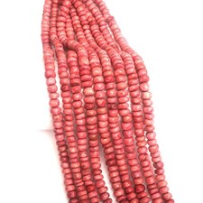 Natural Thulite Beads 13 Inch Strand 8-9 MM Beads Smooth Rondelle Shape Beads